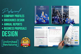 design professional company profiles, brochures, annual reports and proposals