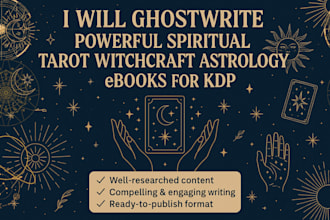 ghostwrite powerful spiritual tarot witchcraft astrology psychic ebooks for KDP