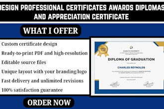 design professional certificates awards diplomas and appreciation certificate