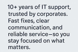 be your IT pro for systems, email and network support