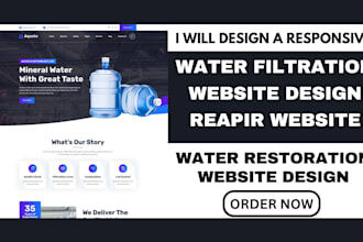 design water filtration website water restoration website using wordpress