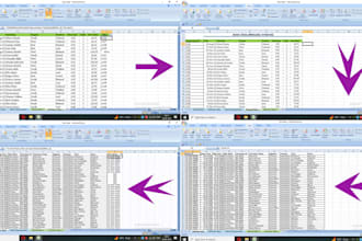 merge, clean,format and split excel data