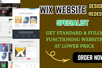 do wix website design business website, wix website redesign wix online store