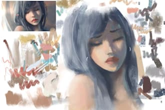digital painting and digital figure painting