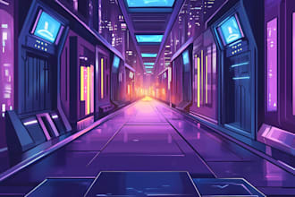 draw a cyberpunk of futuristic cyberpunk city for your style