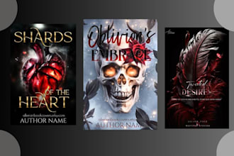 design illustrated dark romance book cover, ebook cover, paper back