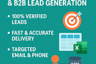 do CRM data entry and b2b lead generation with high accuracy