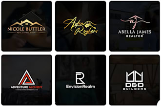 design modern real estate mortgage plumbing and construction concrete logo