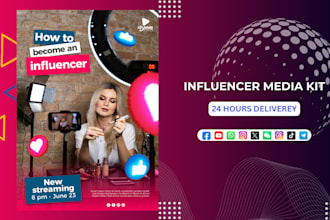 build canva media kit pitch flyer influencer kit promo flyer media kit