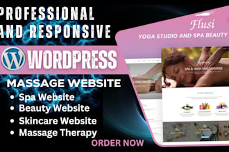 do spa website, skincare and cosmetic, massage, beauty and hair salon website