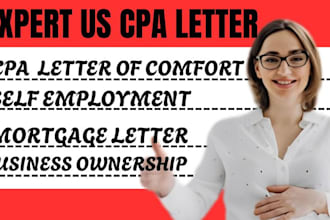 profit and loss, audit report, bookkeeping, self employment, cpa comfort letter