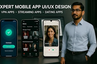 do mobile app design app ui ux vpn app design streaming app dating app design