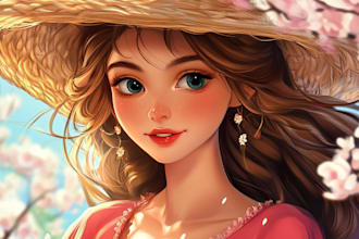draw couple portrait in disney cartoon illustration for giftf