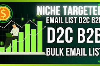 build niche targeted email list d2  b2b bulk email list for email marketing lead