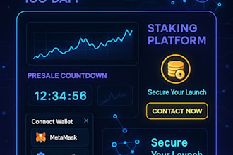 create ico, ido token defi dex  presale website crypto launchpad dapp