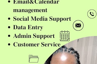 be your reliable virtual assistant for admin, social media, or customer support