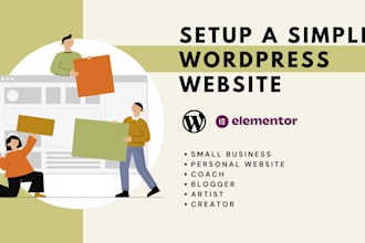 setup a basic wordpress website for you
