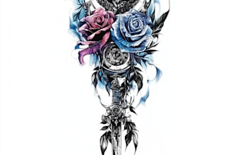 create a tattoo design for leg sleeve
