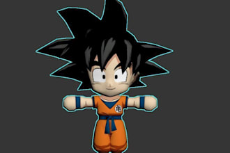 3d character model for game, animation, and action figure