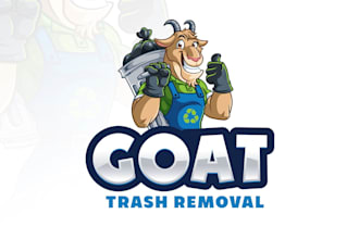 design a bold goat character logo