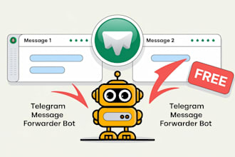 create auto message forwarding telegram bot using python for groups and channels