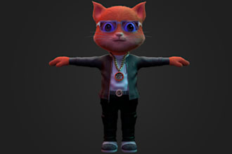 design 3d humanoid character,ue5 rig,bake texture,nft metaverse,bizon alpha mod