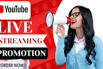do youtube live stream promotion for more real time viewers