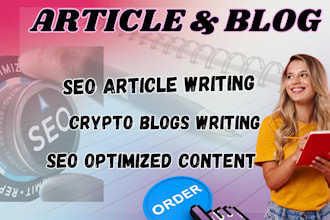 do SEO article writing, blog post, content writing on crypto,nfts and blockchain