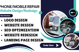 build mobile repair website, laptop repair landing page, phone repair website