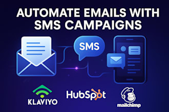 automate emails with SMS campaigns using klaviyo, hubspot and mailchimp