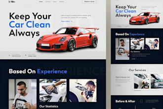 build car detailing website, car wash, auto detailing, car dealership website