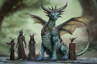draw fantasy characters, creatures and monsters