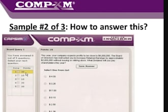 do urgent capsim rounds, 30 mins one round, compxm in 2hours, 8 rounds one day