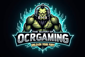 design unique monster orc logo with unlimited revisions