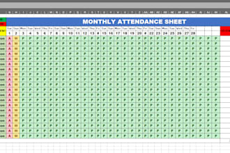 make attendance roster for corporate and for private firms