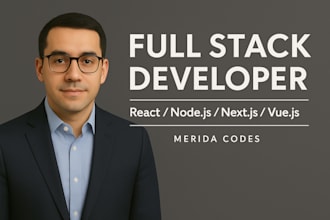 be your full stack developer with expertise in react, next js, node js, nestjs