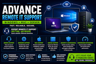 do advance remote IT support windows mac and server