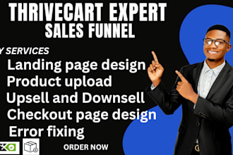 setup thrivecart gohighlevel clickfunnel checkout page design error fixing