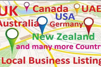 do germany chile usa uk canada australia, uae, local citations for local SEO