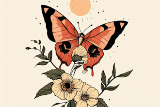 design custom minimalist, geometric and watercolor tattoos any tattoo design