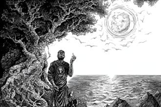 draw black and white illustrations