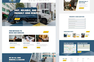 design junk removal website junk hauling dumpster, handyman website