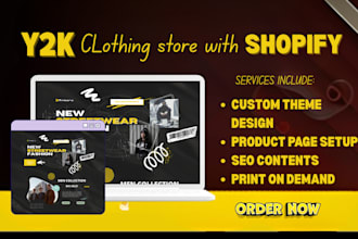 design y2k shopify clothing fashion website zepto product design shopify gelato