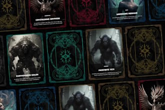draw card game art, card game design, card game, board game, board game design