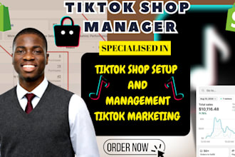 setup and optimize tiktok shop, fb and ig shop, tiktok shopify dropshipping