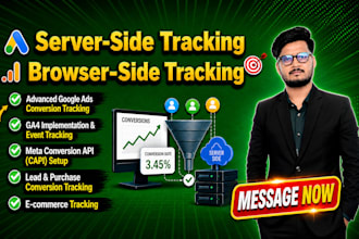 set up google ads tracking, ga4 and meta capi via GTM server side