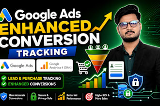 setup or fix google ads enhanced conversion tracking, ga4 setup via GTM