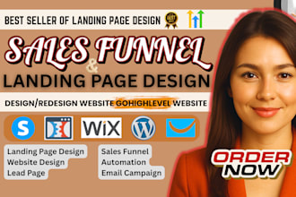 build sales funnels and landing pages in gohighlevel or clickfunnels