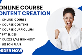 create online course content course creation course curriculum online course