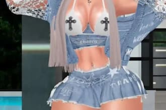 custom 3d vrchat avatar vrc furry avatar vr character 3d nsfw model anime vtuber